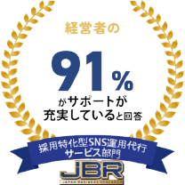 経営者の91%がサポートが充実していると回答